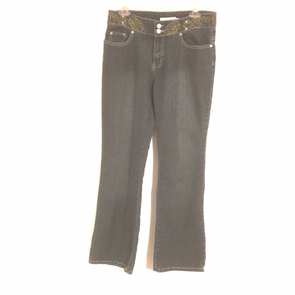 Martina t . Embroidered Waist Jeans Women Size 10